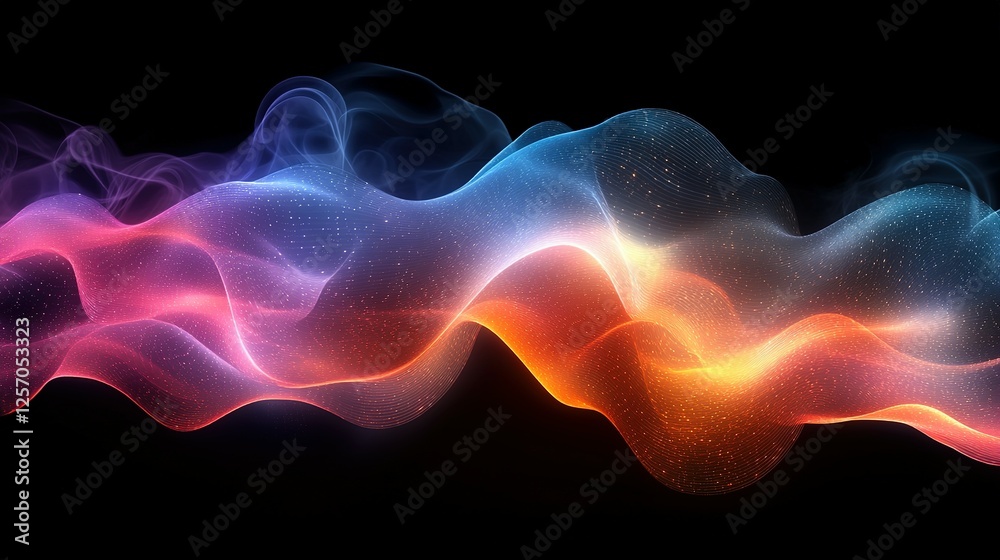 Obraz premium Abstract Colorful Wave Energy Flow Design