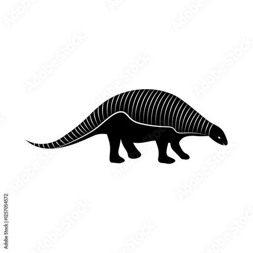 Vector black icon for Nodosaurus