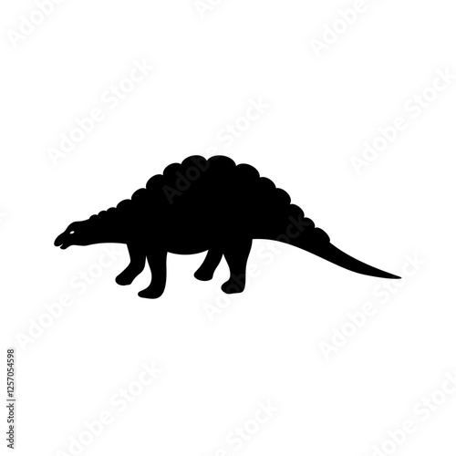 Vector black icon for Stegosaurus