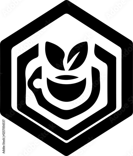 vector illustration sketch icon logo image mascot food abstract modern silhouette for cafe and restaurant symbol