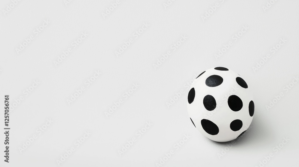 Polka dot ball on white background, studio shot Polka dot ball on white background, studio shot