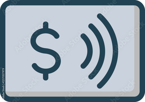 Electronic Money Filled Line Icon