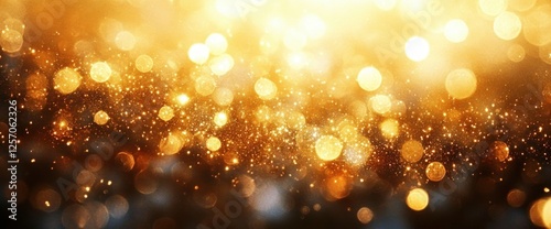 Gold Bokeh Background for Festive Celebrations Weddings Christmas New Year Birthdays
