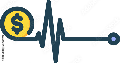 Economy Recession Filled Line Icon