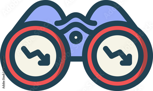 Market Outlook Filled Line Icon