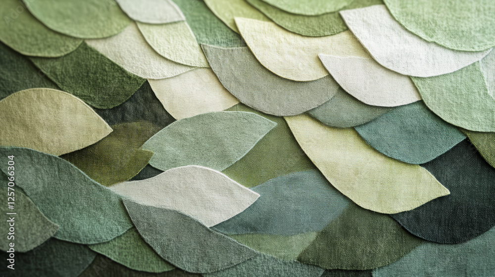 Obraz premium Nature's textures layered green leaves organic art indoor setting close-up perspective visual harmony