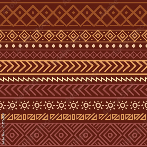 Seamless pattern, ethnic background, vector design