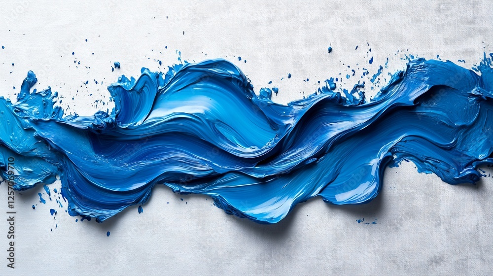 Vibrant blue paint swirls on a textured canvas, showcasing artistic creativity and movement Vibrant blue paint swirls on a textured canvas, showcasing artistic creativity and movement