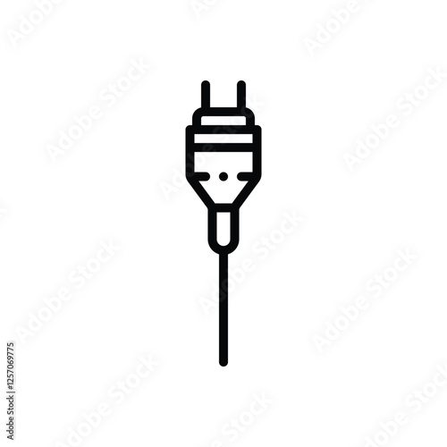 Black line icon for plug