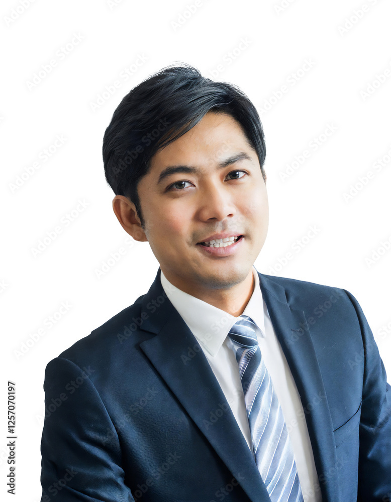 Portrait of only one Man. White Background. Portrait of only one Man. White Background.