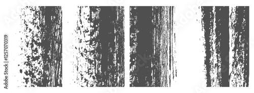 black and white Grunge Distressed overlay texture art background set