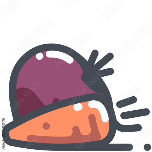 Vegetable lovely colored icon pack