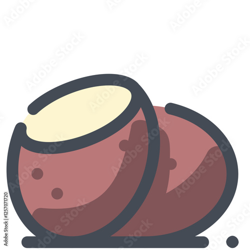 Vegetable lovely colored icon pack
