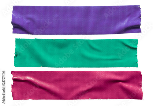 Purple, green and pink cloth tape