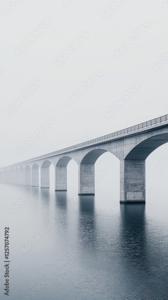 A serene bridge over calm waters symbolizes connection amid economic challenges and opportunities A serene bridge over calm waters symbolizes connection amid economic challenges and opportunities