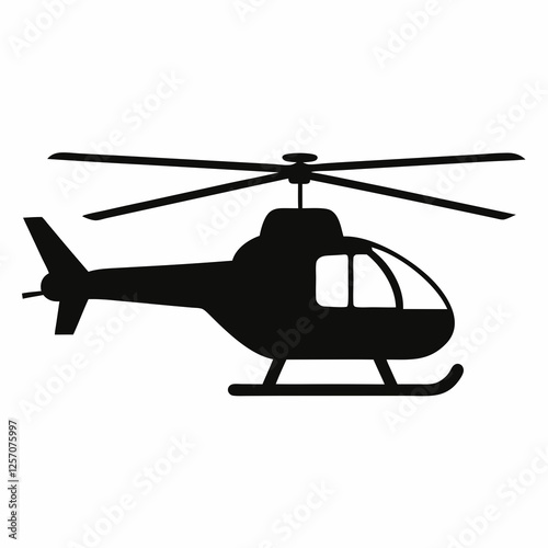 Minimalist Helicopter Art 