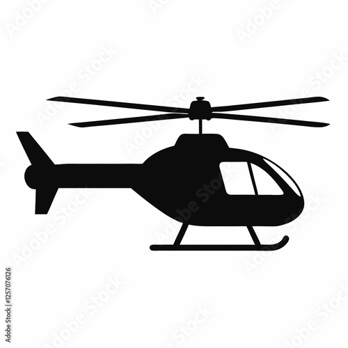 Minimalist Helicopter Art 