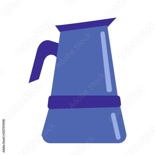 blue modern moka pot