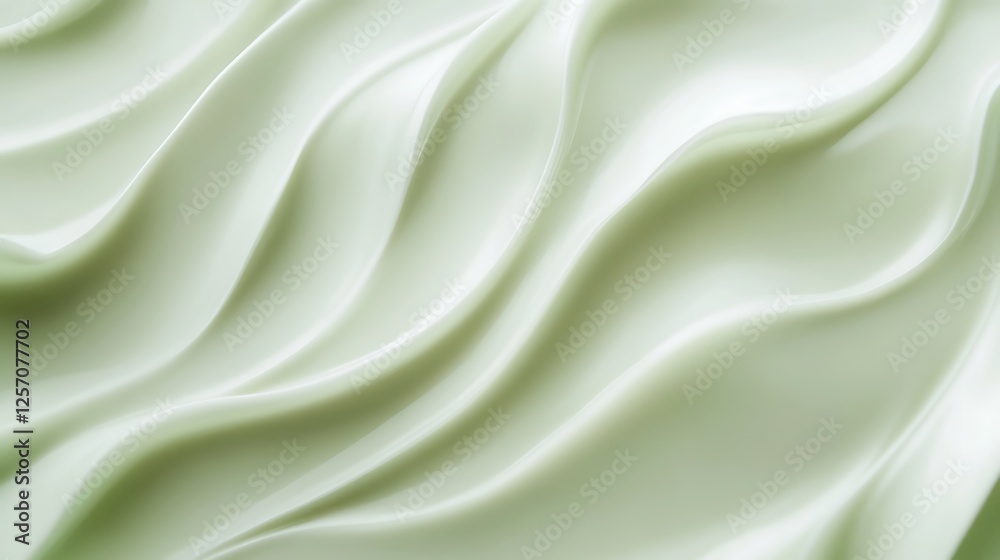 Obraz premium Smooth Pale Green Cream Swirled Texture