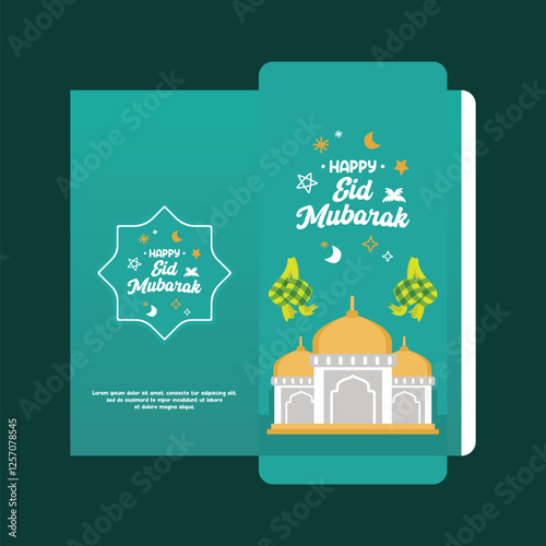 green envelope for eid ramadan