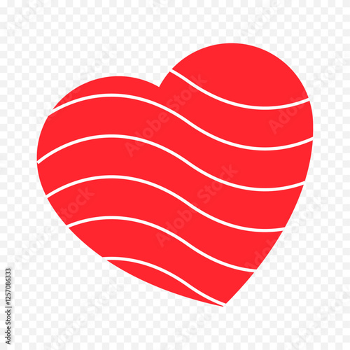 Doodle hand drawn heart drawing on white background