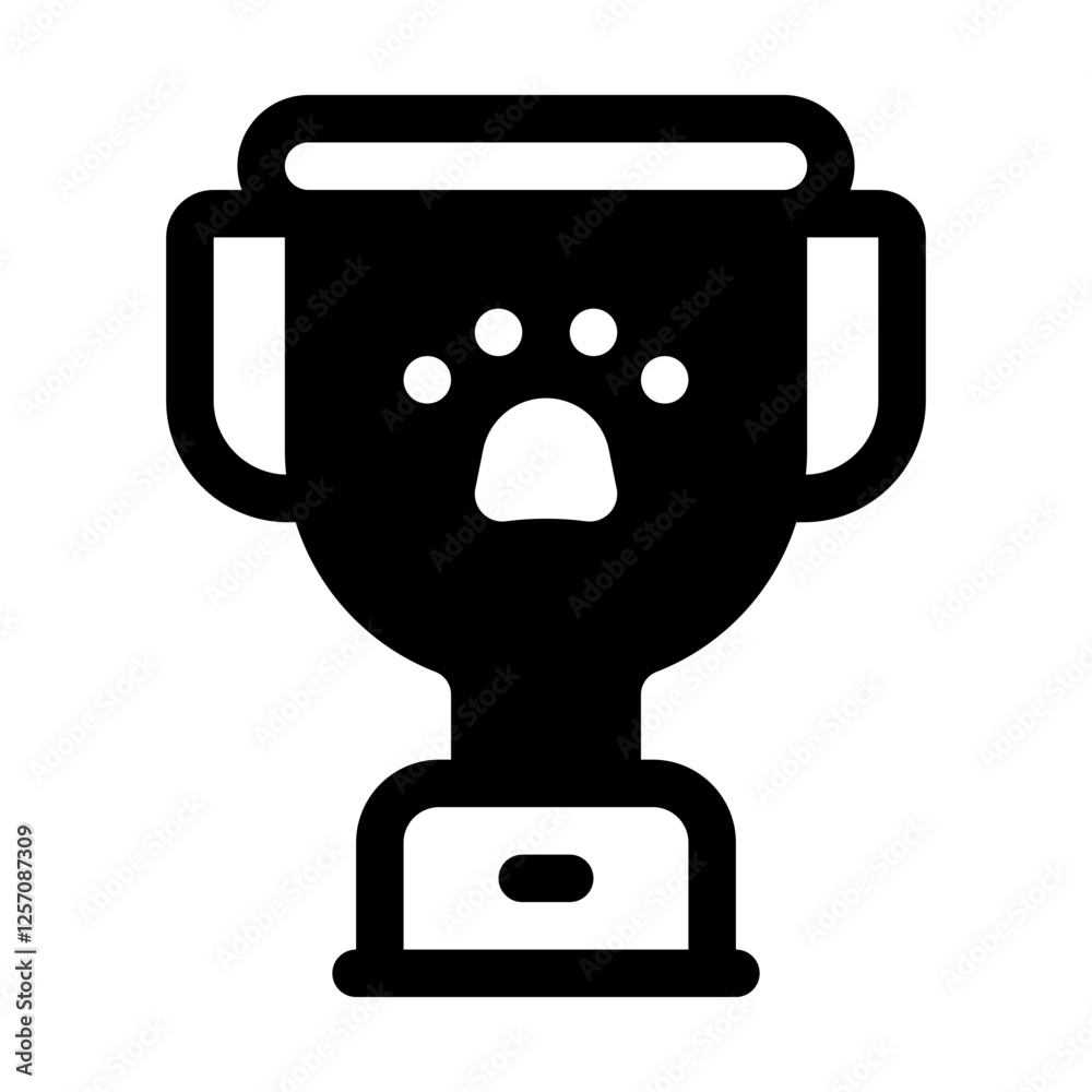 Trophy Glyph Icon. Single icon, glyph vector icon Trophy Glyph Icon. Single icon, glyph vector icon