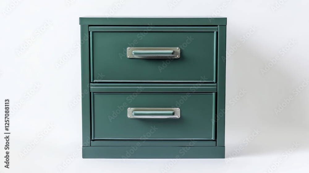 Green Metal File Cabinet, Modern Storage, Minimalist Design, Simple Furniture, for Office or Home Green Metal File Cabinet, Modern Storage, Minimalist Design, Simple Furniture, for Office or Home