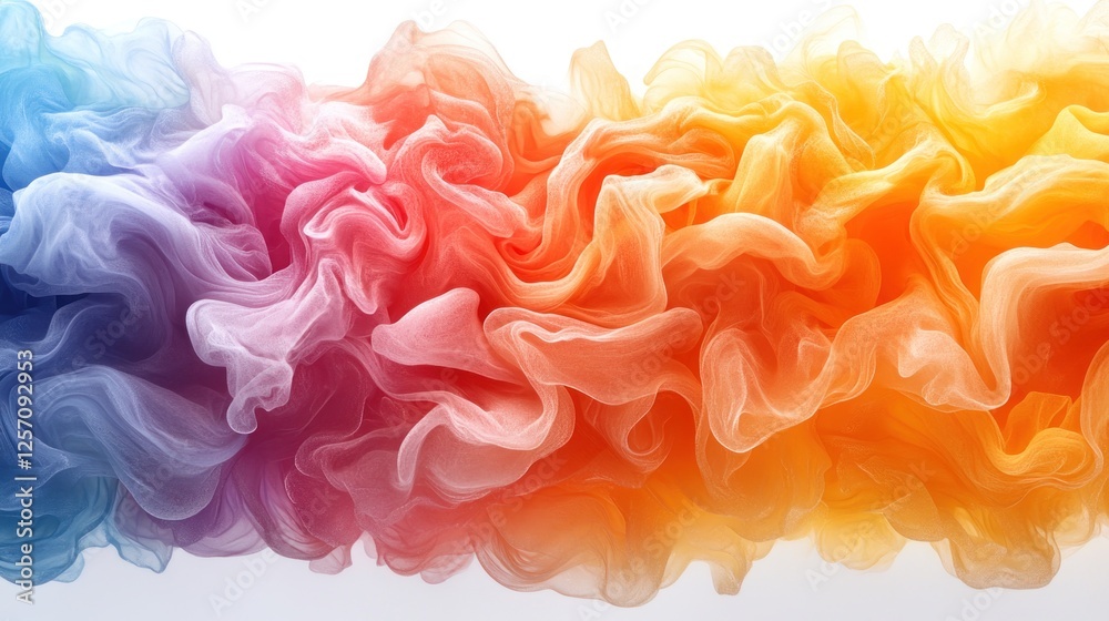 Vibrant abstract colorful wave of flowing fabric-like textures creating a dynamic visual effect Vibrant abstract colorful wave of flowing fabric-like textures creating a dynamic visual effect