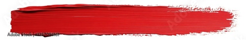 Red brush strokes paint isolated on white background PNG.AI GENERATED