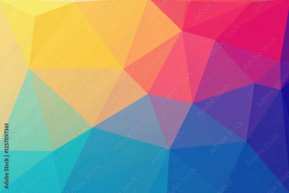 Abstract Colorful Geometric Low Poly Background Design Featuring Vibrant Hues and Triangular Shapes