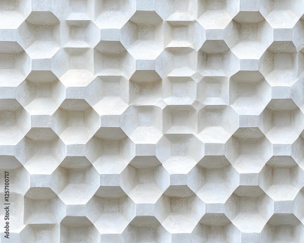Fototapeta premium White geometric hexagonal honeycomb shape texture background