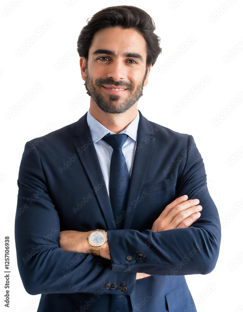 Portrait of only one Man. White Background. Portrait of only one Man. White Background.