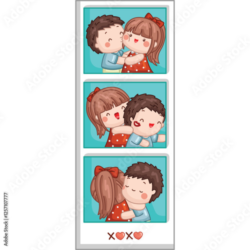 a cute vector of valentine celebration couple