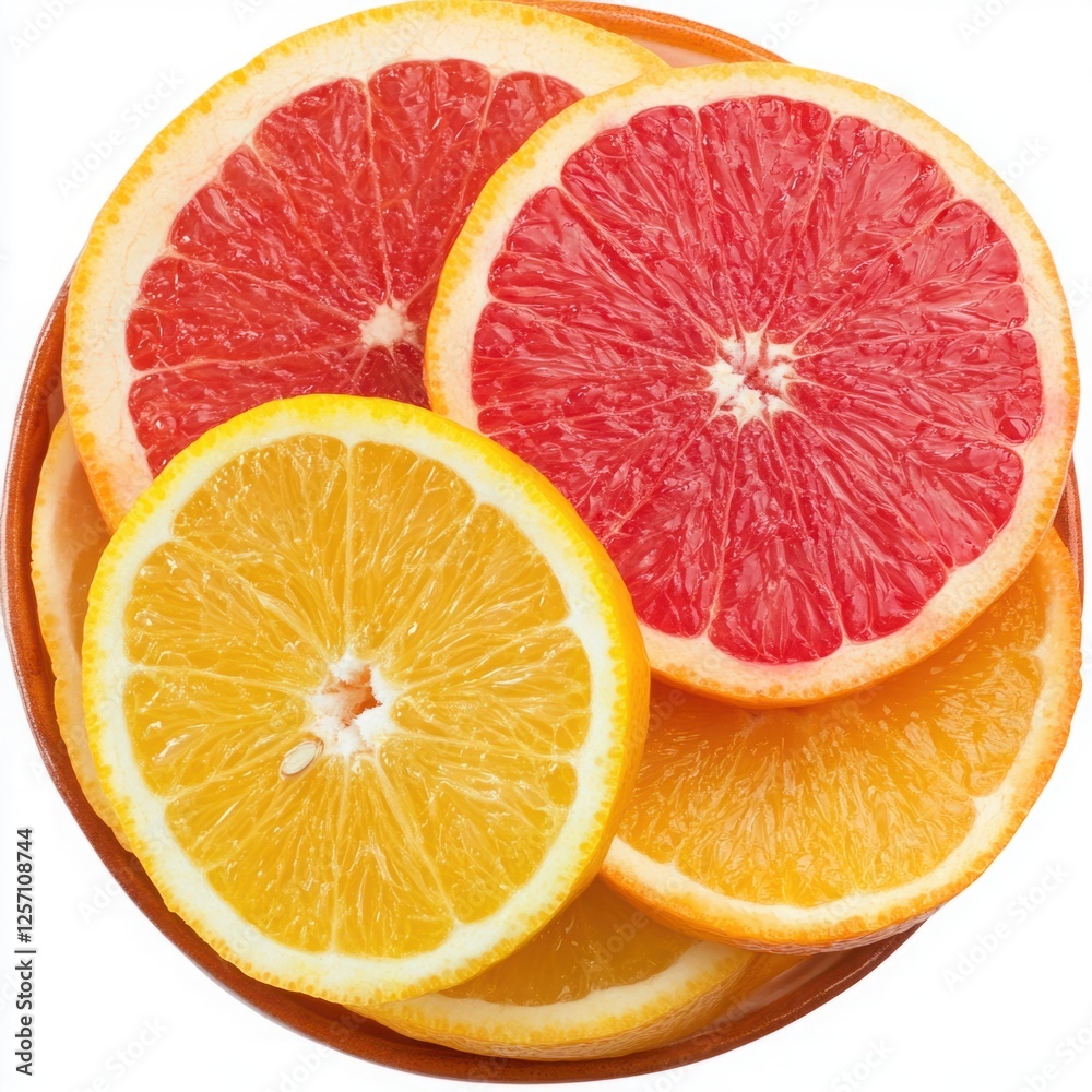 Vibrant Slices of Grapefruit and Orange on a Plate Showcasing Juicy Citrus Fruits with Bright Colors Perfect for Healthy Lifestyle and Culinary Inspiration Vibrant Slices of Grapefruit and Orange on a Plate Showcasing Juicy Citrus Fruits with Bright Colors Perfect for Healthy Lifestyle and Culinary Inspiration