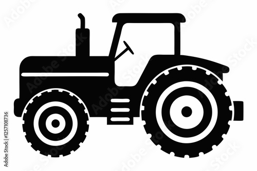 Tractor Silhouette Vector Art