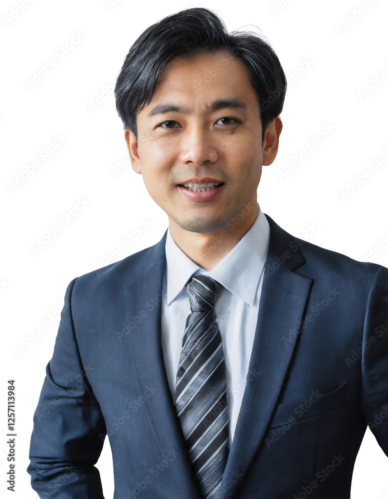 Portrait of only one Man. White Background. Portrait of only one Man. White Background.