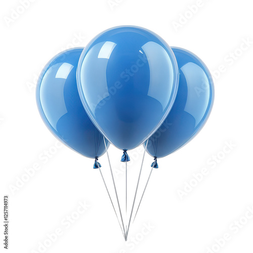blue balloon isolated on transparent background