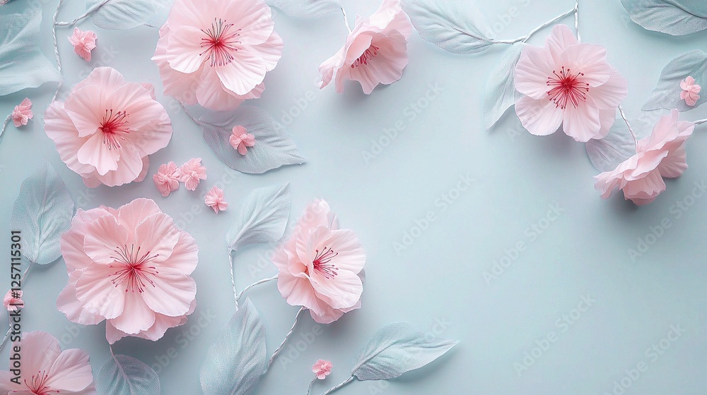 custom made wallpaper toronto digitalSoft Pastel Floral Background with Delicate Pink Flowers Design