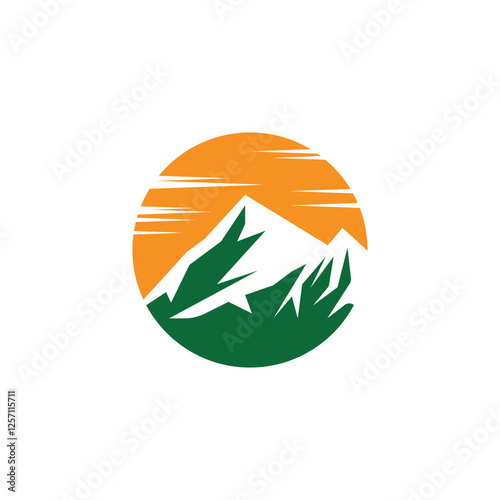 Mountain logo vector template symbol design