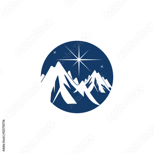 Mountain logo vector template symbol design