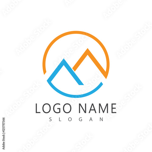 Mountain logo vector template symbol design