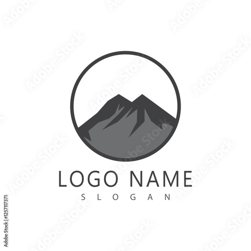 Mountain logo vector template symbol design