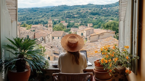 A Digital Nomad Enjoying Work-Life Balance While Traveling
