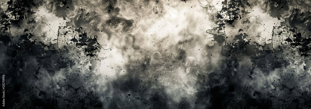 Obraz premium Abstract Grunge Background With Smoke And Splashes. Perfect For Adding A Dramatic Touch To Your Designs.