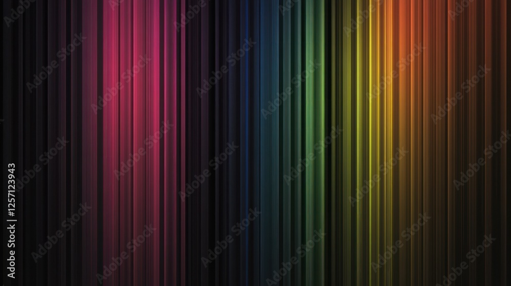 A vibrant gradient of vertical stripes in various colors on a dark background. A vibrant gradient of vertical stripes in various colors on a dark background.