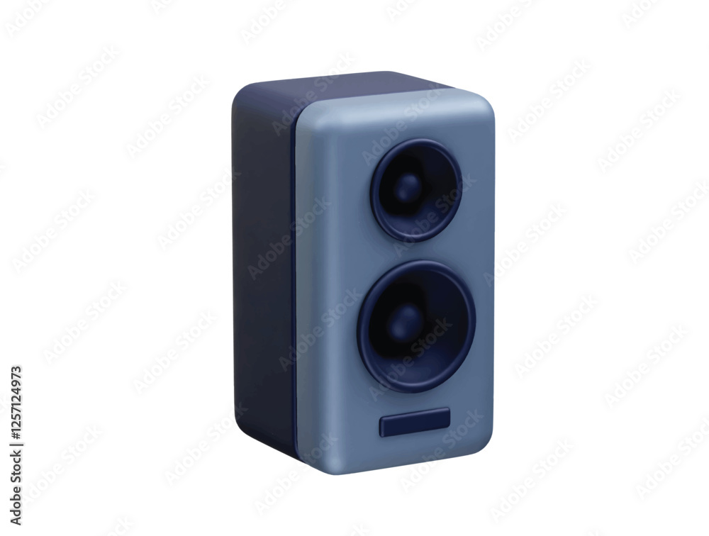 Compact Studio Monitor Speaker icon 3d rendering illustration Compact Studio Monitor Speaker icon 3d rendering illustration