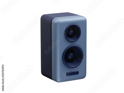 Compact Studio Monitor Speaker icon 3d rendering illustration