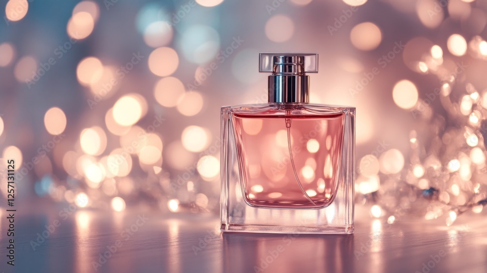 A soft-focus image of a perfume bottle with a sprayer, surrounded by dreamy bokeh lights, creating an enchanting atmosphere of fragrance and allure A soft-focus image of a perfume bottle with a sprayer, surrounded by dreamy bokeh lights, creating an enchanting atmosphere of fragrance and allure