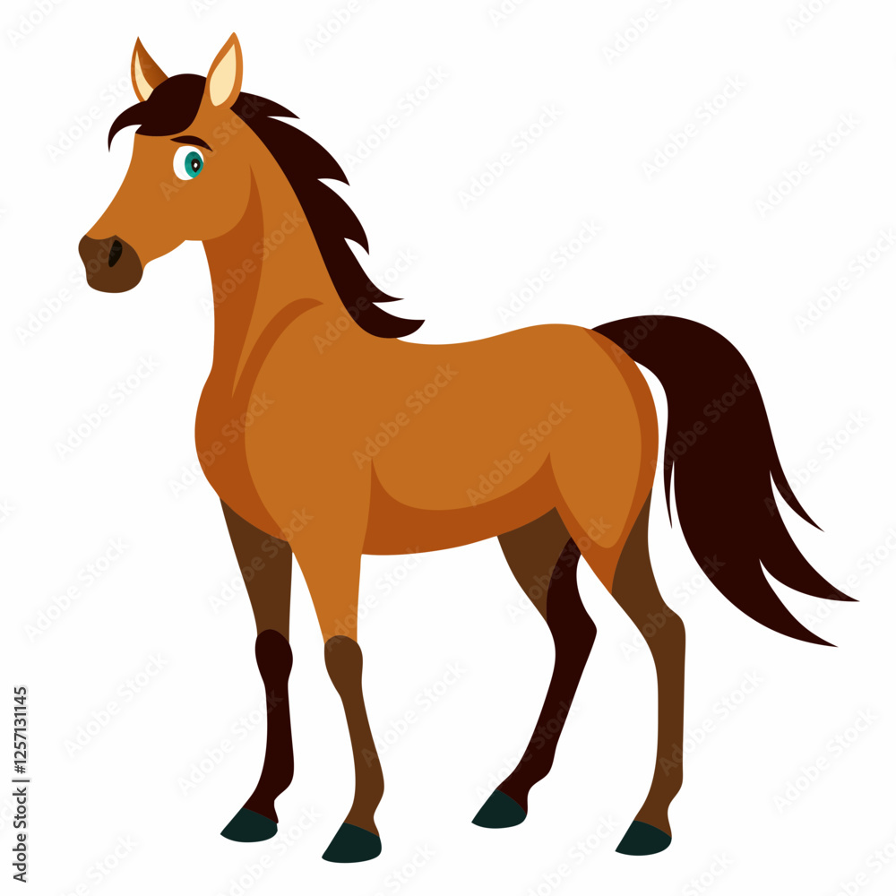 Elegant Horse Vector on White Background Elegant Horse Vector on White Background