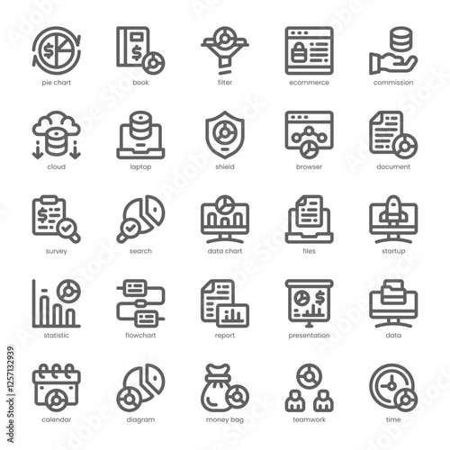 Sales Performance Icon pack for your website, mobile, presentation, and logo design. Sales Performance Icon outline design. Vector graphics illustration and editable stroke.